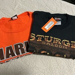 Harley-Davidson Vintage Tees Bundle Denton County Tx and Deadwood Sz XL